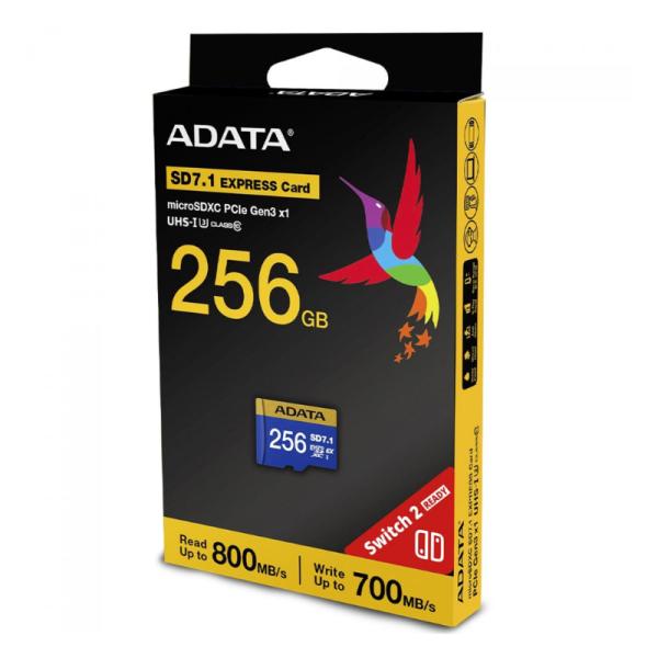 MEMORIA MICRO SDXC 256GB ADATA UD256GEX3L1-C 800/700 MB/S PARA CREACIÓN DE CONTENIDO PROFESIONAL Y JUEGOS DE ALTO RENDIMIENTO