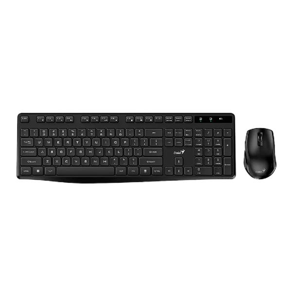 TECLADO Y MOUSE GENIUS RS2 KM-8206S INAL&Aacute;MBRICO 2.4 GHZ ESPA&Ntilde;OL 31340017401 NEGRO