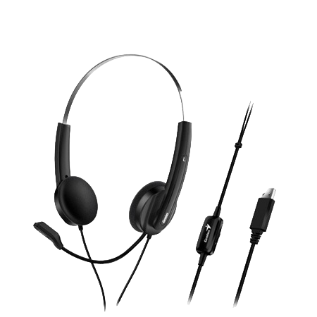 HEADSET GENIUS RS2 HS-220U ALAMBRICO USB 31710020400 NEGRO