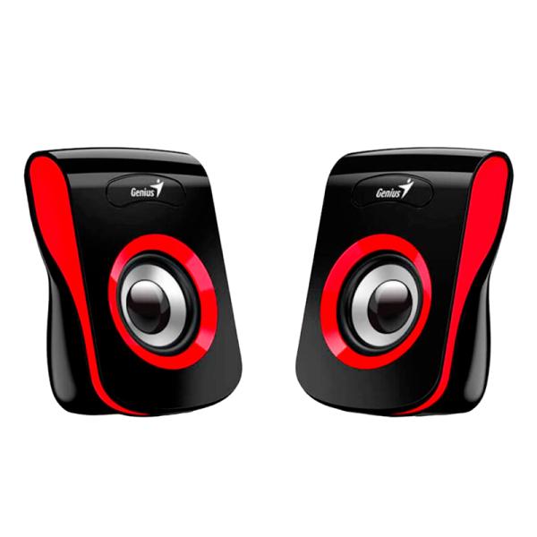 PARLANTES GENIUS RS2 SPQ180 6W CABLEADO USB / 3.5MM 31730026401 ROJO