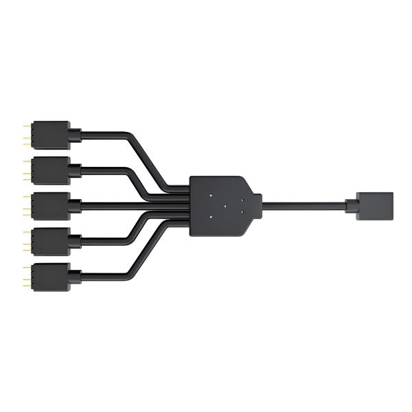 ADAPTADOR SPLITTER 5 SALIDAS LED RGB COOLER MASTER ARGB 1 A 5 NEGRO MFX-AWHN-1NNN5-R1
