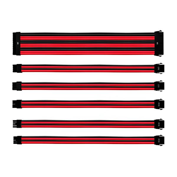CABLE DE EXTENSION KIT COOLER MASTER ALIMENTACION RD BK GL PVC ROJO NEGRO CMA-NEST16RDBK1-GL