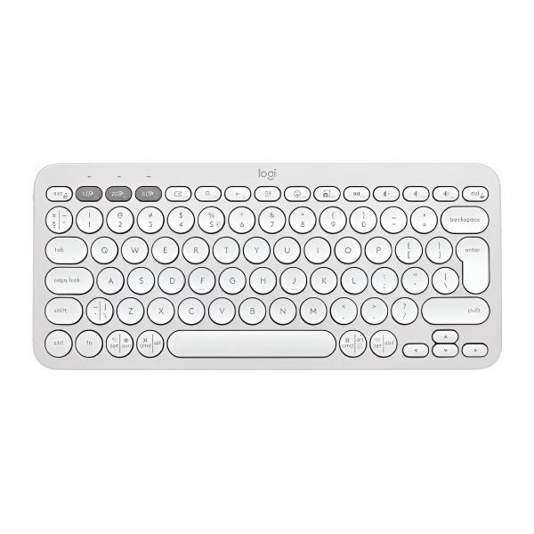 TECLADO LOGITECH PEBBLE KEYS 2 K380S MEMBRANA INALÁMBRICO BLUETOOTH ESPAÑOL 920-011784 BLANCO