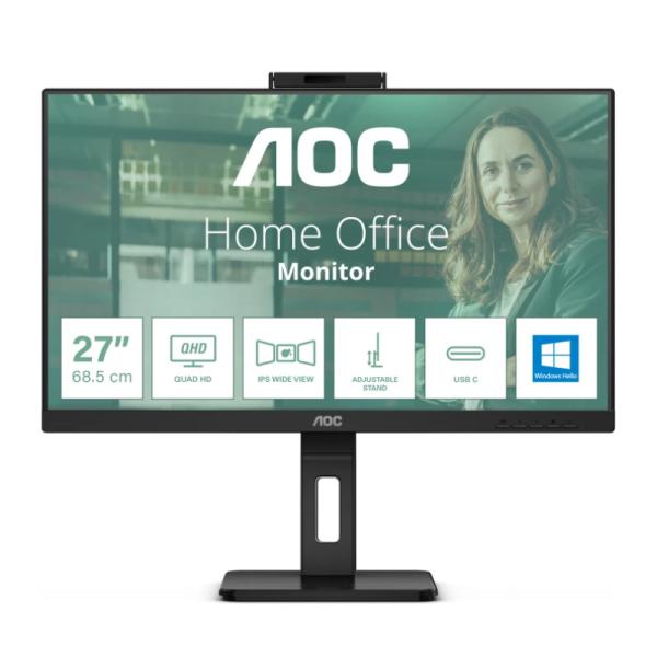 MONITOR 27" AOC Q27P3W FHD 2560 x 1440 75HZ 4MS DP USB NEGRO