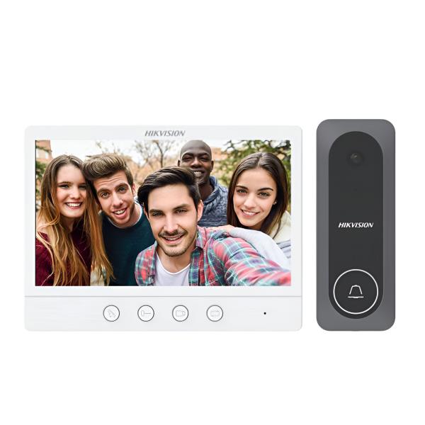 CONTROL DE ACCESO KIT VIDEOPORTERO HIKVISION DS-KIS212(O-STD) ANALÓGICO 1MP/720P PANTALLA 7 PULG 4 HILOS HD-TVI 305304749