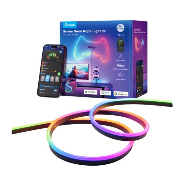 LUCES GOVEE H61D4 NEON ROPE LIGHT 2S 4METER NEGRO H61D4A11