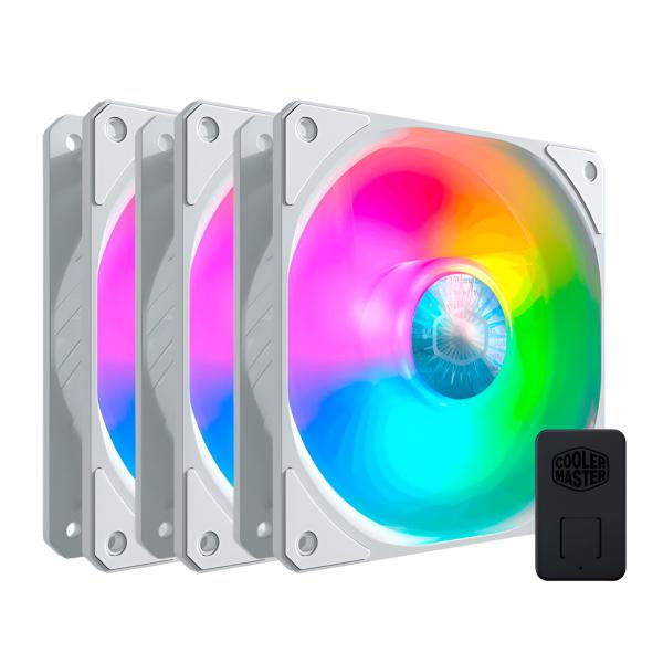 ABANICO RGB COOLER MASTER SICKLEFLOW 120 ARGB 3 IN 1 1X12CM WHITE EDITION MFX-B2DW-183PA-R1 BLANCO