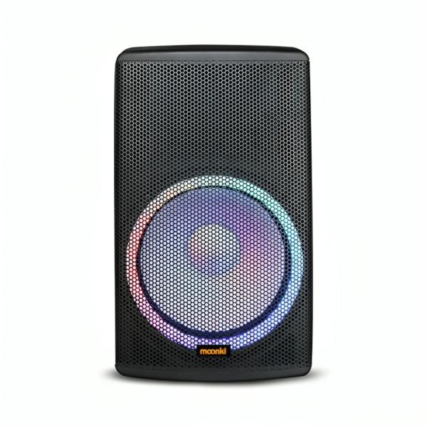 PARLANTE RGB MOONKI MS-P15BW BLUETOOTH 2 MICROFONOS NEGRO