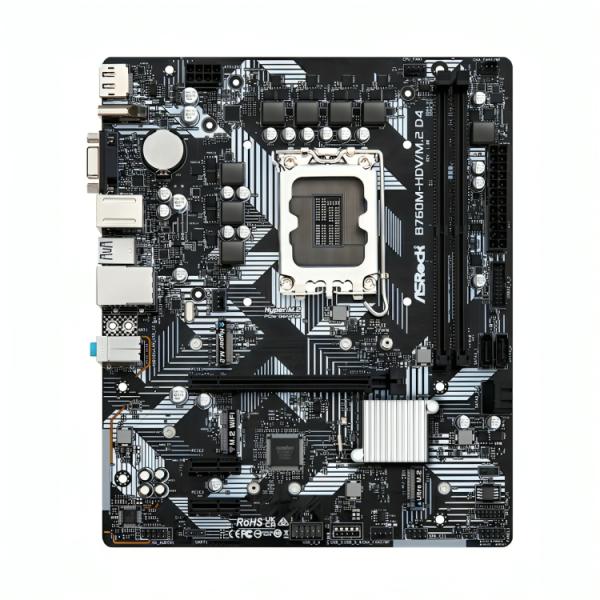 TARJETA MADRE ASROCK B760M-HDV/M.2 D4 LGA1700 MICRO-ATX DDR4 90-MXBL40-A0UAYZ NEGRO / BLANCO