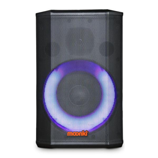 PARLANTE RGB MOONKI MALIBU MAX MS-108LT 100W  BLUETOOTH CON 2 MICROFONOS NEGRO