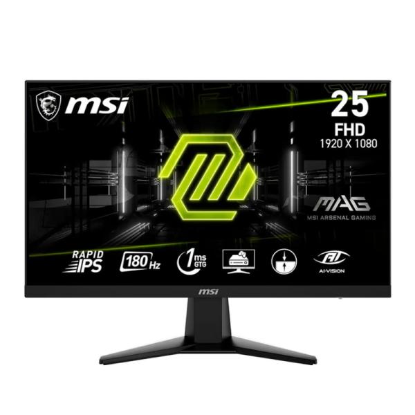 MONITOR 24.5" MSI MAG 255XFV 1920 X 1080 250HZ 0.5MS RAPID VA NEGRO 9S6-3BC21M-004