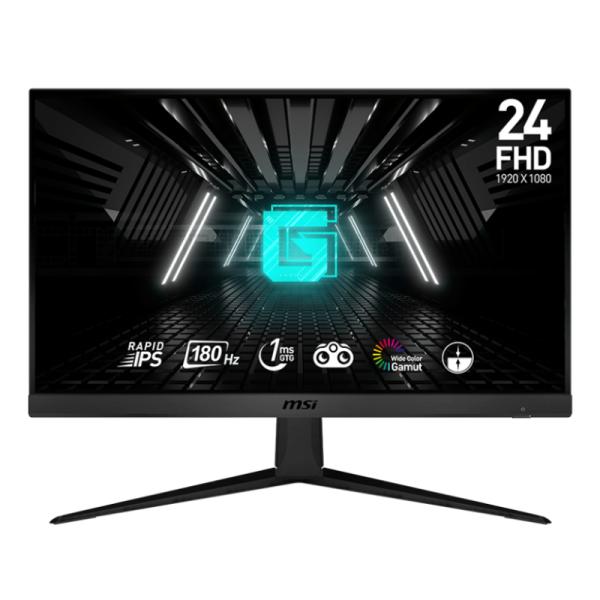 MONITOR 23.8" MSI G2412F 1920 x 1080 FH 180HZ 1MS RAPID IPS HDMI DP NEGRO 9S6-3BB91T-002