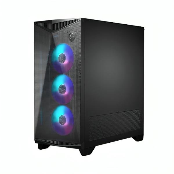 CASE GAMING RGB MSI MPG GUNGNIR 300R AIRFLOW MID TOWER VENTILADORES 4 DE 120MM 306-7G21R21-W57 NEGRO