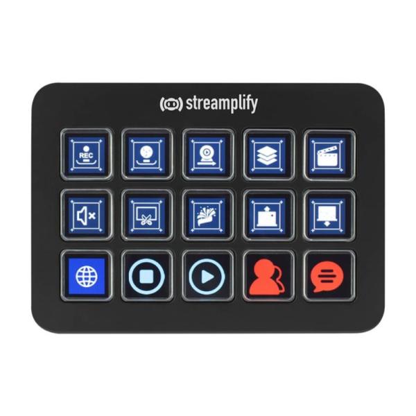 TECLADO STREAMING DECK ONE STREAMPLIFY USB 15 TECLAS LCD SPUD-DO20A01.11 NEGRO
