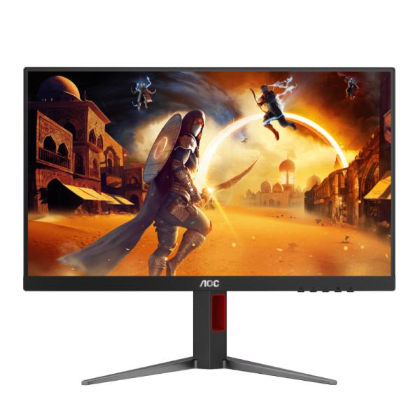 MONITOR 23.8 PULG AOC 24G4 FHD IPS 1920X1080 180 HZ 0.5MS DP HDMI VGA G-SYNC PLANO CON AJUSTE DE ALTURA Y ROTACION NEGRO