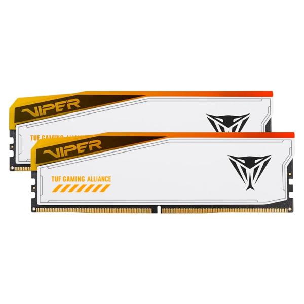 MEMORIA RAM PC 32GB PATRIOT VIPER ELITE 5 TUF RGB PVER532G66C34KT DDR5 6600 MHZ CL34 1.4 V-BLANCO DIMM 288 PINES BLANCO