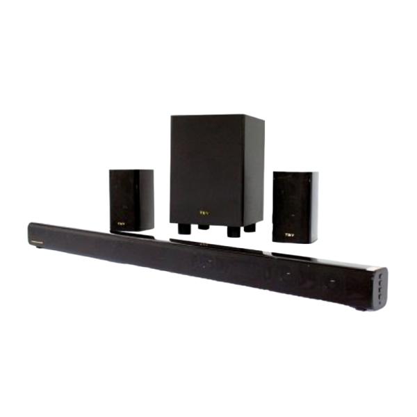 BARRA DE SONIDO THONET & VANDER REIN 200W BLUETOOTH CON 2 PARLANTES Y SUBWOOFER HDMI ARC + SPDIF OPTICAL + 3,5 MM HK096-03618 NEGRO