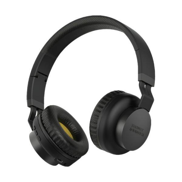HEADSET THONET & VANDER DAUER INALÁMBRICO (BLUETOOTH/3.5 MM) HK096-03615 NEGRO / AMARILLO