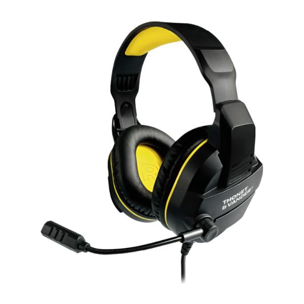 HEADSET GAMING THONET & VANDER VX70 ALÁMBRICO 3.5 MM HK096-03563 NEGRO / AMARILLO