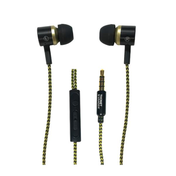 AUDIFONO THONET & VANDER KLEIN ALÁMBRICO 3.5MM HK096-03616 NEGRO / AMARILLO