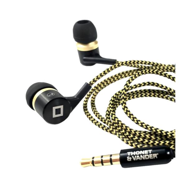 AUDIFONO THONET & VANDER KLEIN ALÁMBRICO 3.5MM HK096-03616 NEGRO / AMARILLO