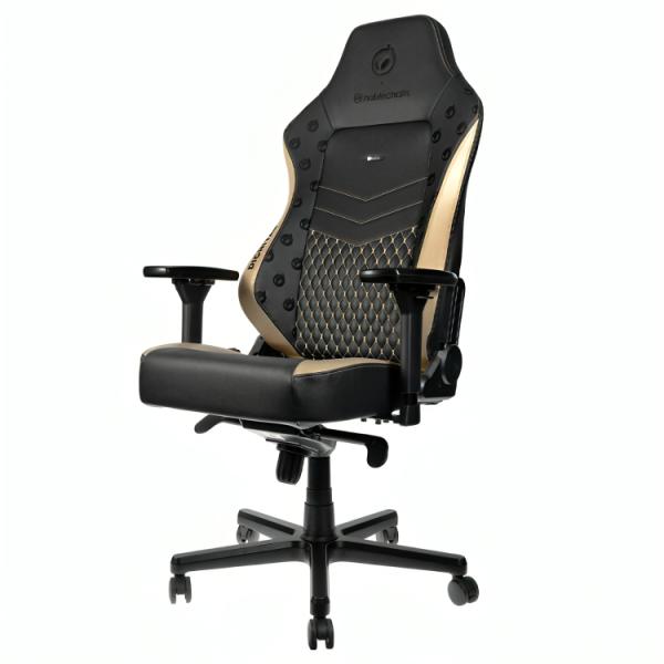 SILLA GAMING ERGONÓMICA NOBLECHAIRS HERO DIGNITAS CUERO SINTÉTICO NBL-HRO-PU-DTE NEGRO/DORADO
