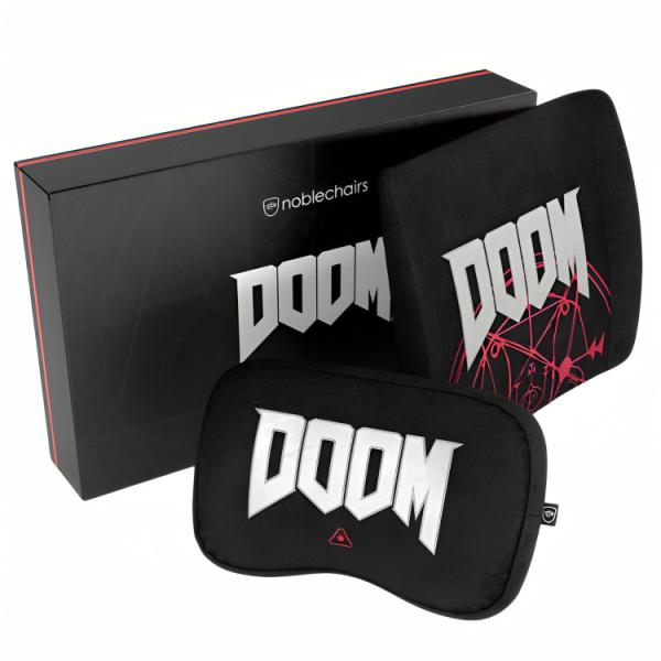 JUEGO DE ALMOHADAS NOBLECHAIRS  EDICI&Oacute;N DOOM NBL-SP-PST-015 NEGRO