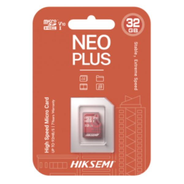 MEMORIA MICRO SDHC 32GB HIKSEMI CLASE 10 95 M/S HS-TF-D3 32G COMPATIBLE CON CÁMARAS HIKVISION Y OTROS DISPOSITIVOS