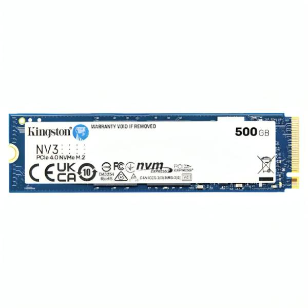 HD INTERNO SOLIDO 500GB KINGSTON NV3 M.2 2280 PCIE GEN4 X4 5000MB/S / 3000MB/S SNV3S/500G AZUL