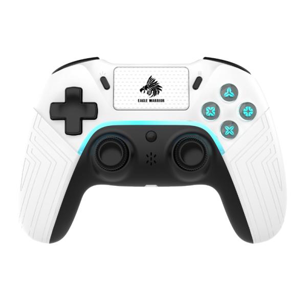GAME PAD EAGLE WARRIOR FG02B COMPATIBLE CON PS4 INALAMBRICO BLUETOOTH CON FUNCIÓN COMPLETA BLANCO