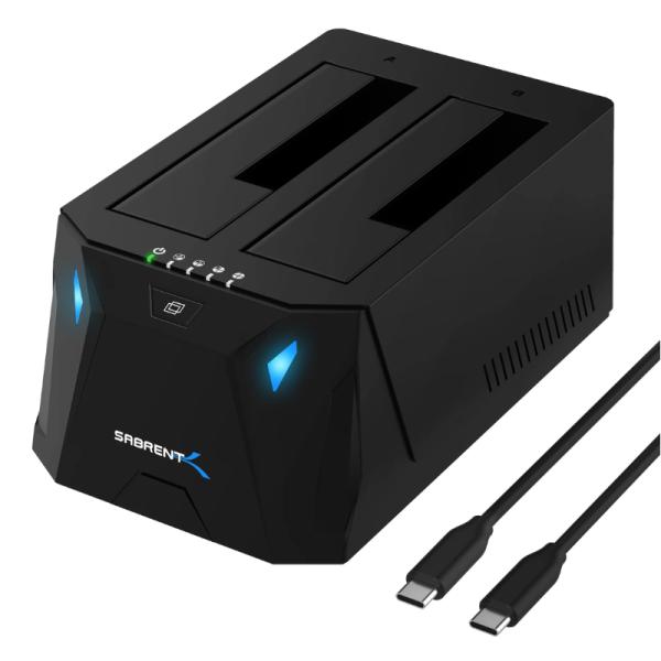 DOCKING STATION SABRENT EC-CH2B USB-C SATA "2.5" & " 3.5" 5 GBPS PLUG & PLAY