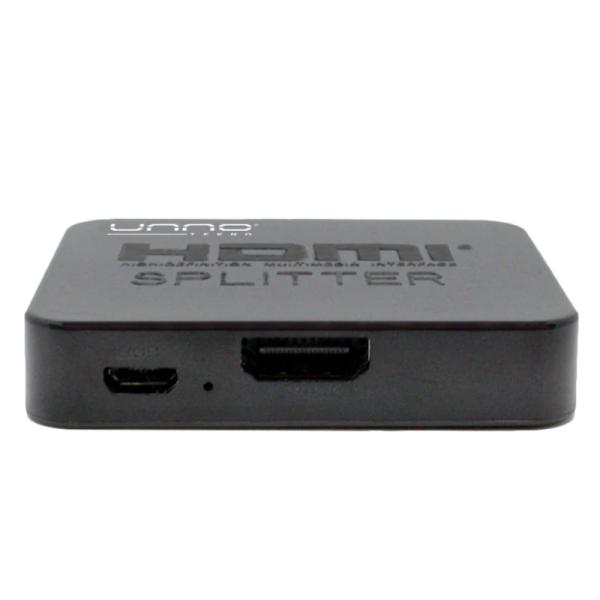 SPLITTER UNNO TEKNO HB1204BK 2 PUERTOS HDMI 30HZ NEGRO