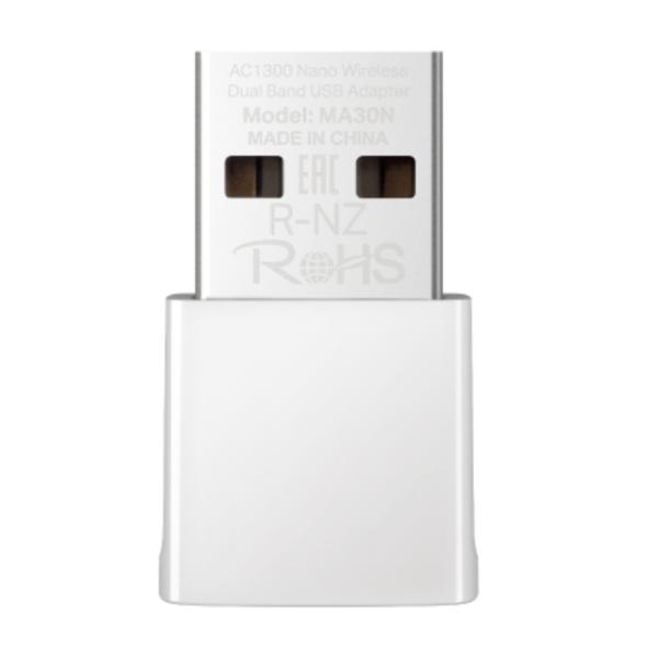 ADAPTADOR DE RED MERCUSYS MA30N(US) DUAL BAND USB 2.0  867 MBPS (5 GHz) + 400 MBPS (2,4 GHz)