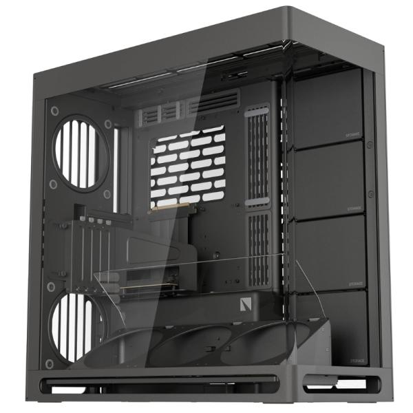 CASE GAMING HAVN HS 420 VGPU MID TOWER SIN VENTILACI&Oacute;N INCLUIDA CON VIDRIO PANOR&Aacute;MICO FRONTAL Y LATERAL HVN-CA-HS420-08 NEGRO