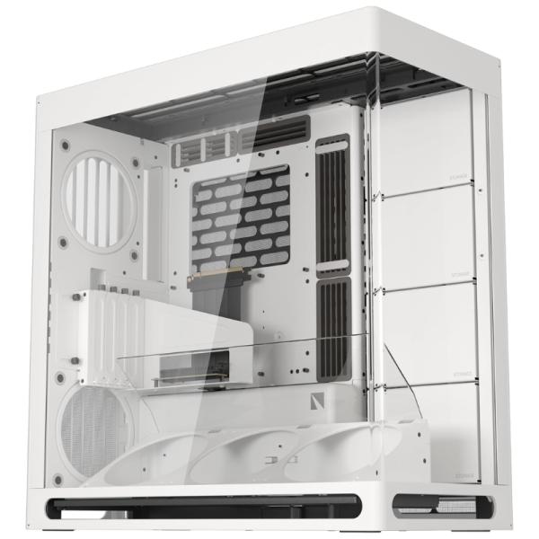 CASE GAMING HAVN HS 420 VGPU MID TOWER SIN VENTILACIÓN INCLUIDA CON VIDRIO PANORÁMICO FRONTAL Y LATERAL HVN-CA-HS420-07 BLANCO