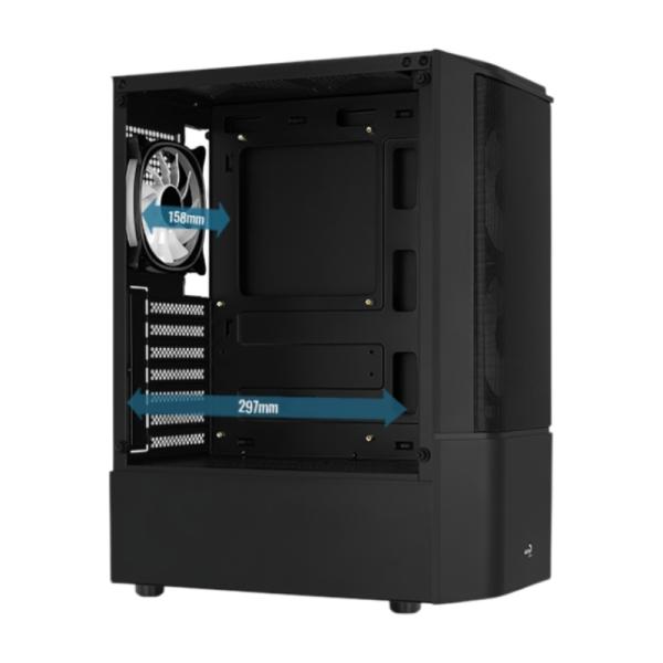 CASE RGB AEROCOOL QUANTUM MESH-G-BK-V3 MID TOWER VENTILADORES 3 DE 120MM CON VIDRIO LATERAL Y MALLA FRONTAL ACCM-PV31133.11 NEGRO