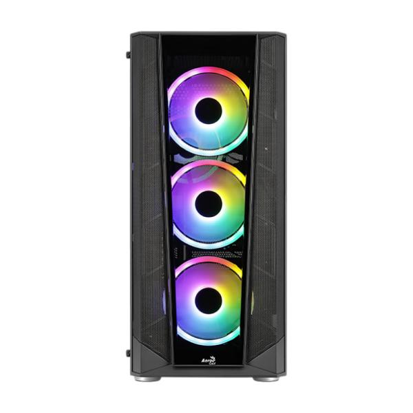 CASE FRGB AEROCOOL PRISM-G-BK-V2 MID TOWER VENTILADORES 4 DE 120MM CON VIDRIO VIDRIO LATERAL Y FRONTAL ACCM-PB29043.11 NEGRO