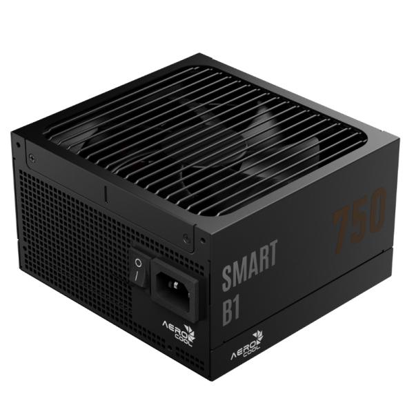 FUENTE DE PODER AEROCOOL SMART B1 750W 80 PLUS BRONZE NO MODULAR ATX ACPB-SR75FUC.71 NEGRO