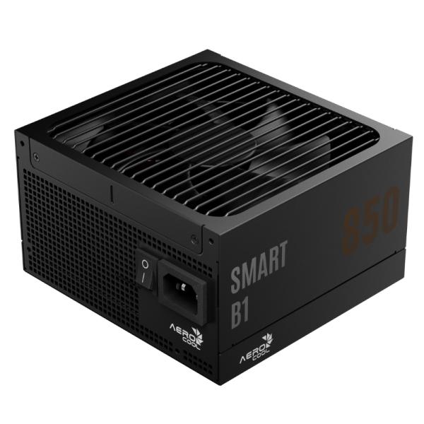 FUENTE DE PODER AEROCOOL SMART B1 850W 80 PLUS BRONZE NO MODULAR ATX ACPB-SR85FUC.71 NEGRO