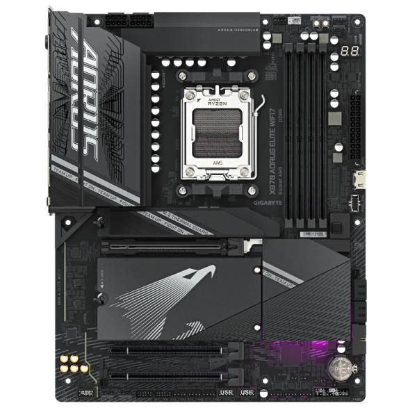 TARJETA MADRE GIGABYTE X870 AORUS ELITE WIFI7 AM5 ATX DDR5 NEGRO