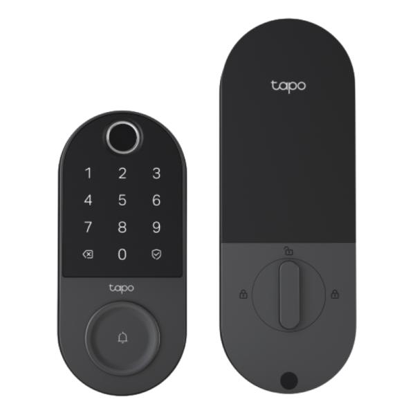 CERRADURA INTELIGENTE TP LINK TAPO DL110(US) HUELLA CODIGO RFID LLAVE WIFI 2.4 GHZ BLE APP NEGRO