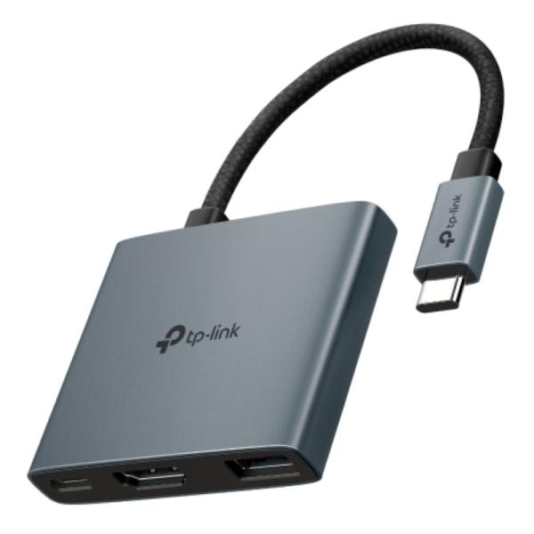 HUB TP LINK UH3020C(UN) 3 EN 1 USB-C / HDMI 4K / USB-A PD 100W 5 GBPS GRIS