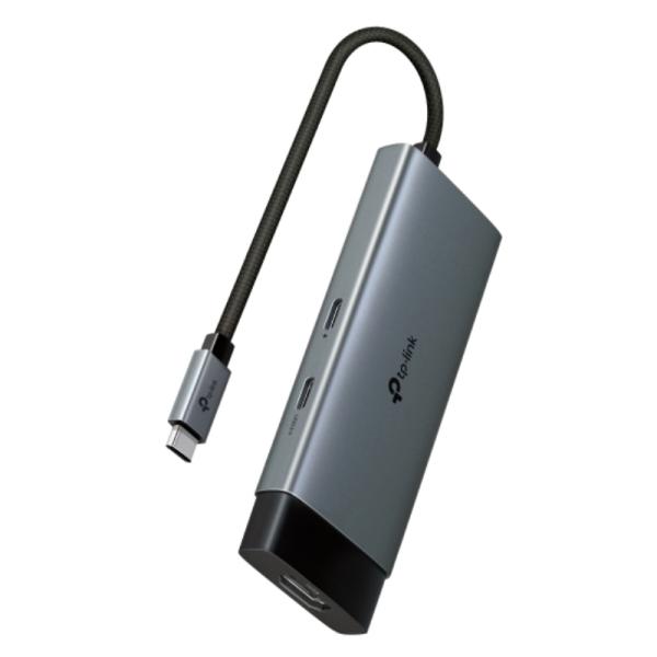 HUB TP LINK UH5020C(UN) 5 EN 1 USB-C / HDMI 4K / USB-A 100W 5 GBPS GRIS