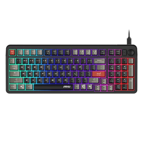 TECLADO GAMING MSI FORGE GK110 US MEMBRANA ALÁMBRICO USB INGLÉS S11-04US2E1-HH9 NEGRO