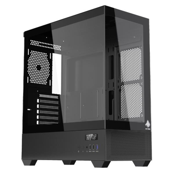 CASE EAGLE WARRIOR CG01TZRA001 MID TOWER SIN VENTILACION INCLUIDA CON VIDRIO TEMPLADO FRONTAL Y LATERAL SIN FUENTE