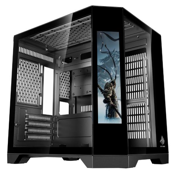 CASE EAGLE WARRIOR CG01KVRA001C MINI TOWER SIN VENTILACION INCLUIDA CON VIDRIO TEMPLADO LATERAL SIN FUENTE CON PANTALLA DE 9.16 PULG NEGRO