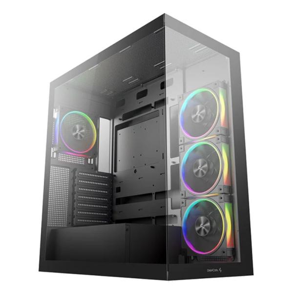 CASE RGB DEEPCOOL CG580 4F V2 MID TOWER VENTILADORES 4 DE 120MM CON VIDRIO FRONTAL Y LATERAL R-CG580-BKADA4-G-2 NEGRO