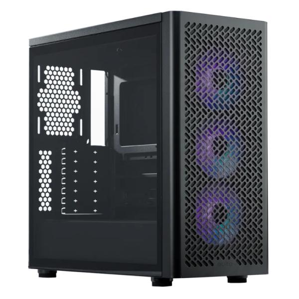 CASE RGB COOLER MASTER ELITE 502 MID TOWER VENTILADORES 3 DE 120MM CON VIDRIO LATERAL E502-KGNN-S00 NEGRO