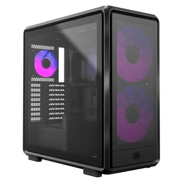 CASE RGB COOLER MASTER MASTERFRAME 600 MESH MID TOWER VENTILADORES 3 (2X200MM + 1X120MM) CON VIDRIO TEMPLADO MF600M-KGNN-S01 NEGRO