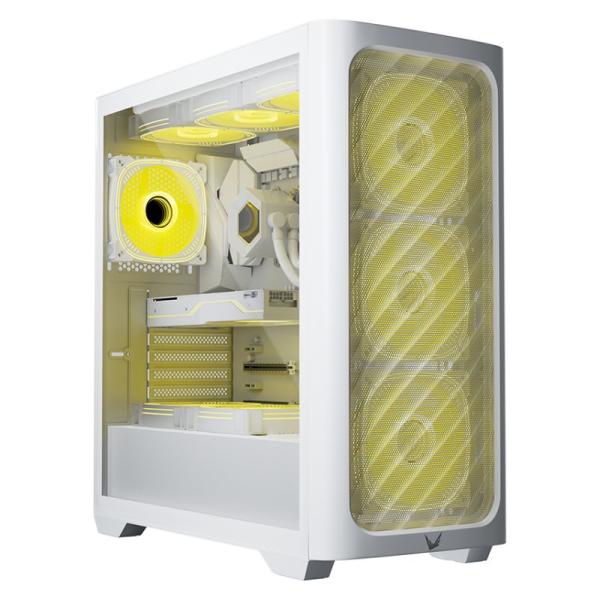 CASE ARGB FORMULA V LINE AIR POWER G3 PLUS WHITE MID TOWER VENTILADORES 6 DE 120MM CON MALLA FRONTAL Y VIDRIO LATERAL 4711401663638 BLANCO